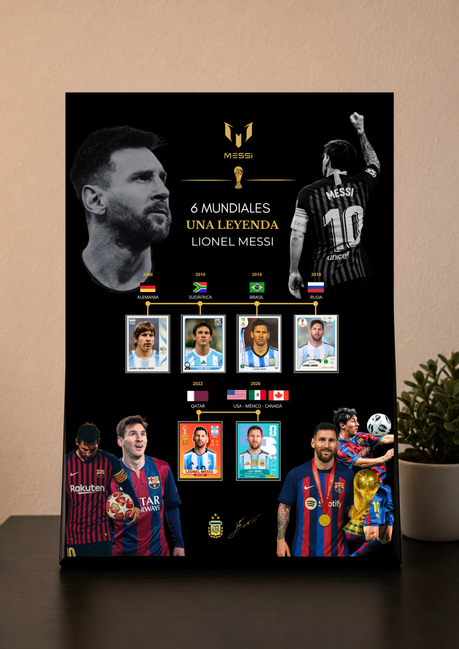 Cuadro mundial Messi vertical 